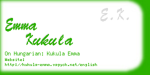 emma kukula business card